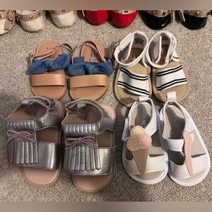Bundle of 4 baby girl sandals